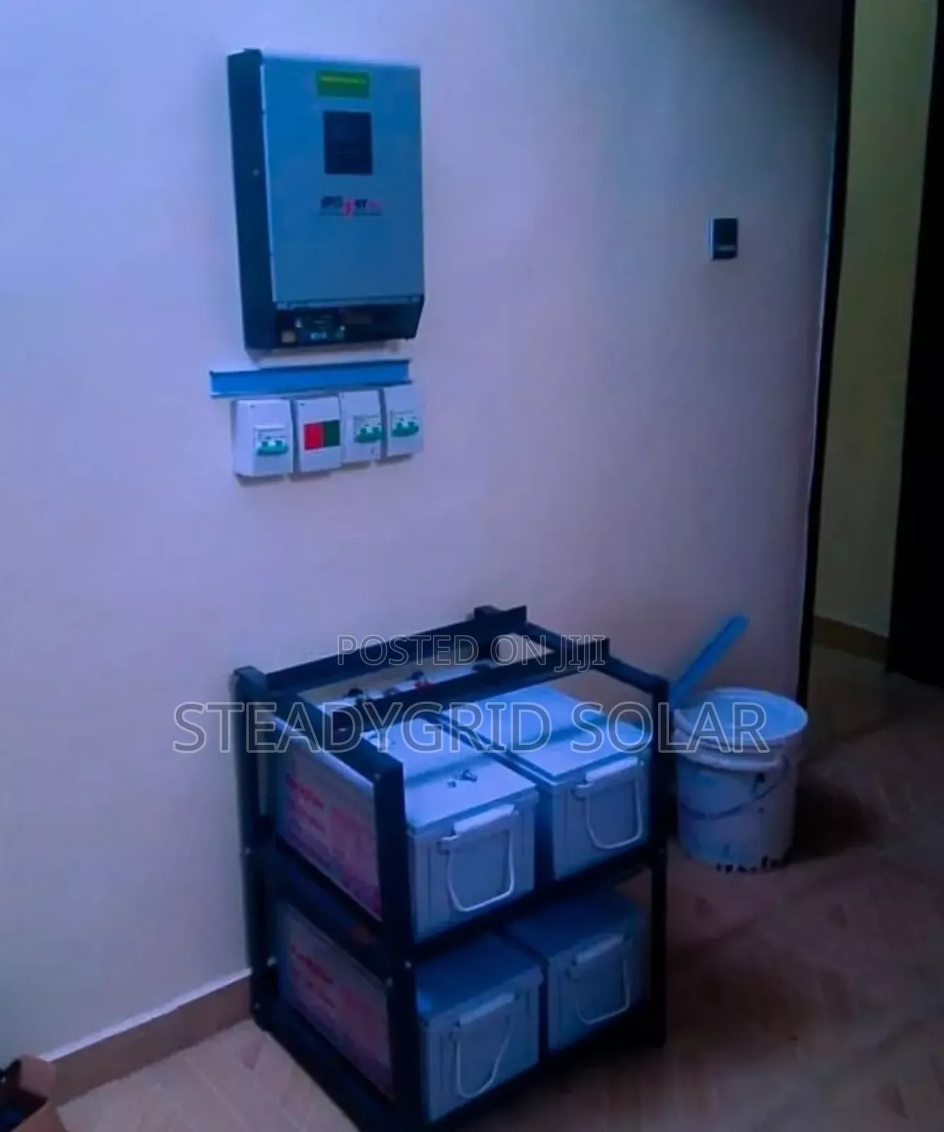 Neatly Installed 5kva Inverter Setup With (4) Dry Cell Batte