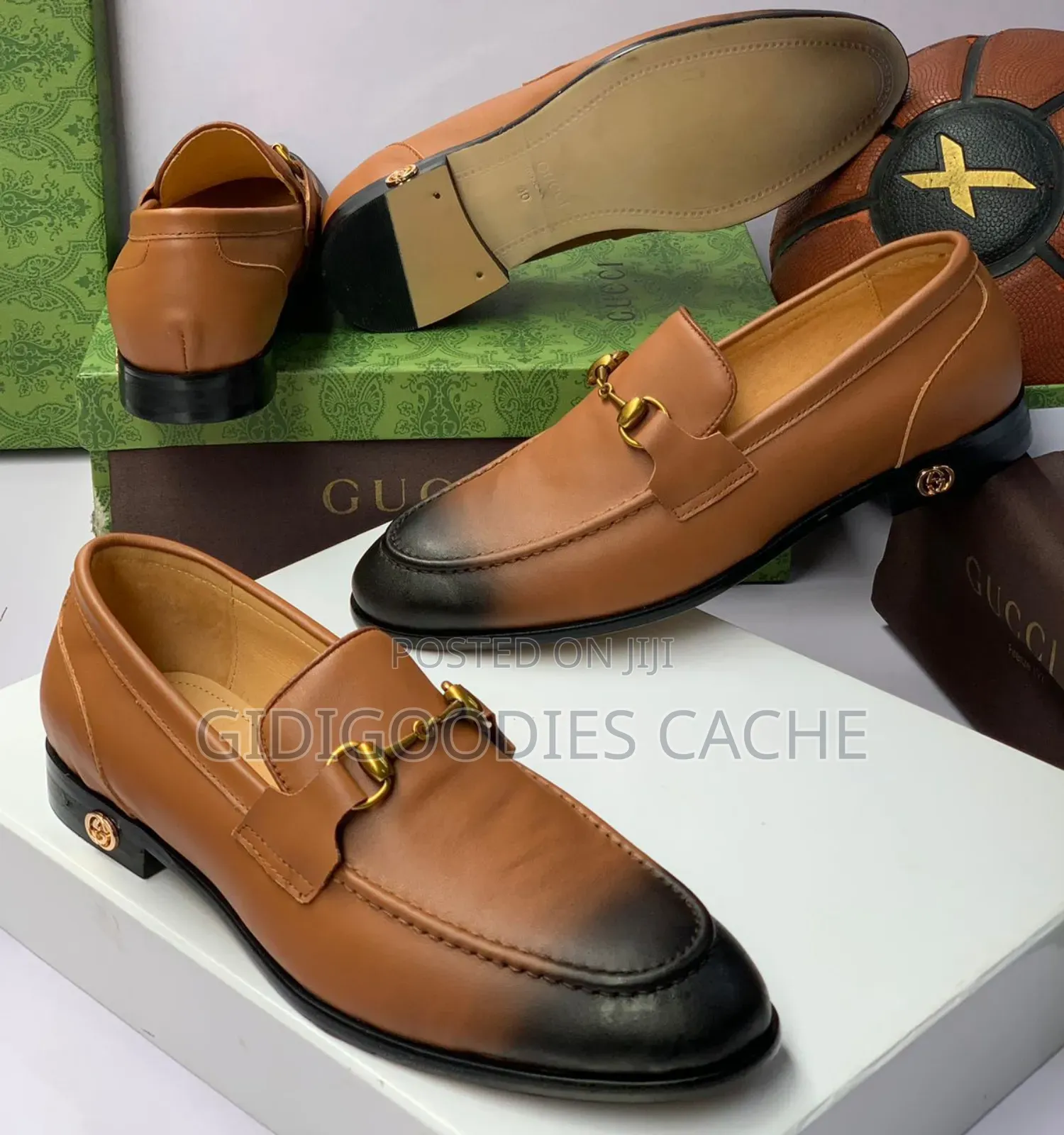 Brown Gucci Loafers