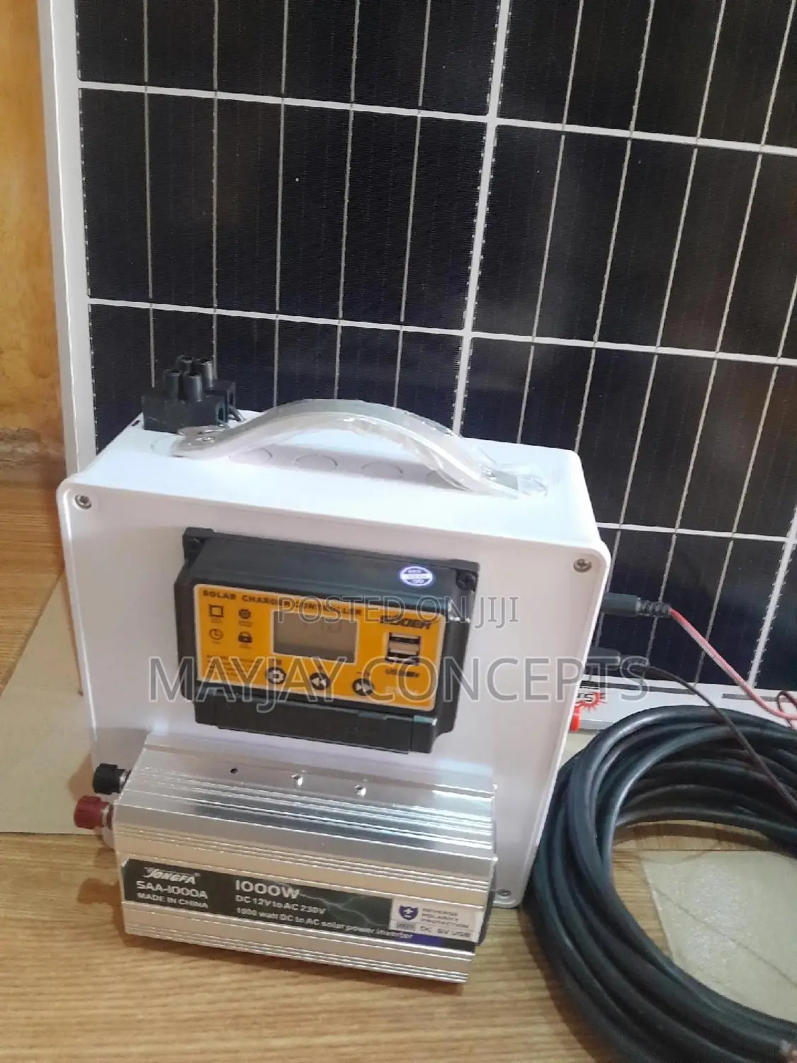 1000w Solar Generator+Panel+Bulb for Tv/Laptop/Fan/Blender