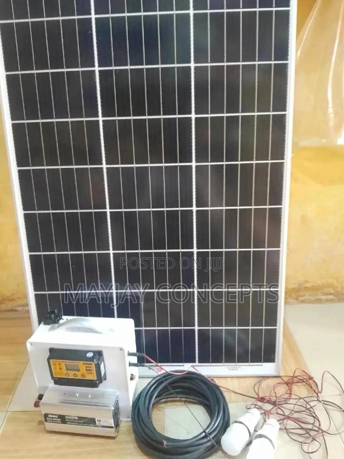 1000w Solar Generator+Panel+Bulb for Tv/Laptop/Fan/Blender