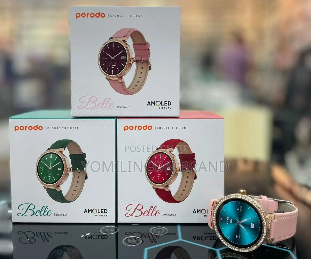 Porodo Belle Smart Watch AMOLED Display