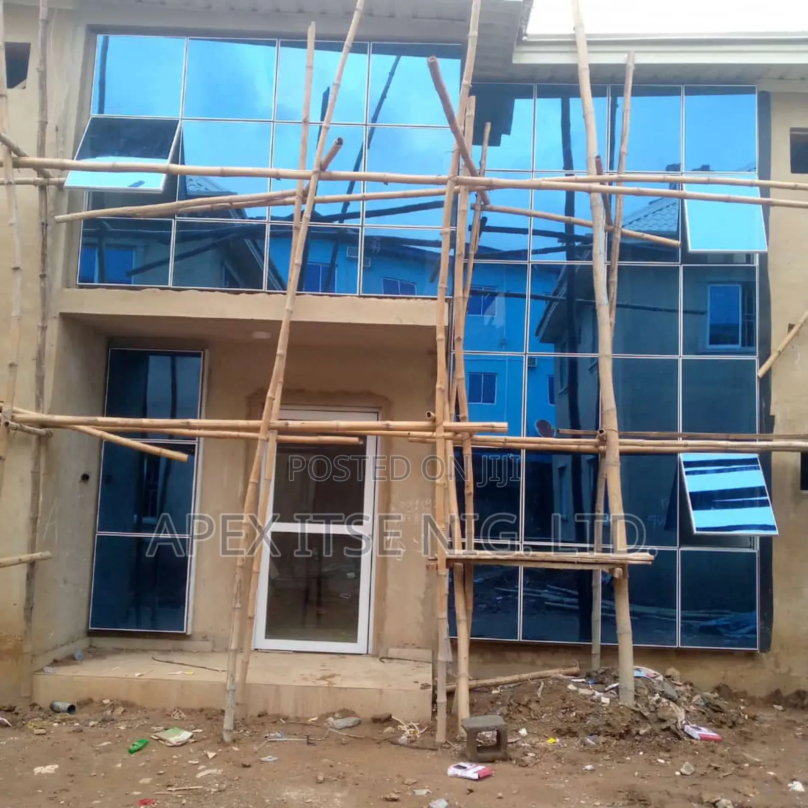 Blue Glass Curtain Wall Windows