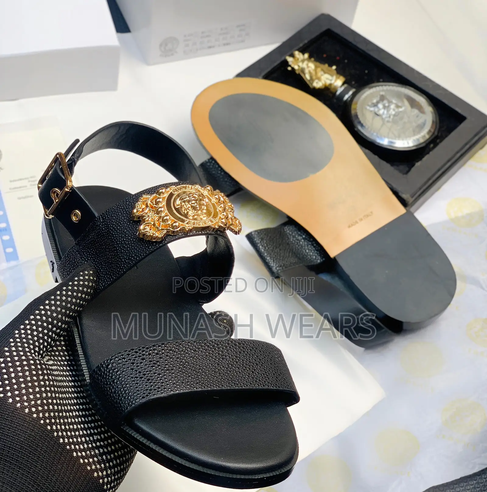 Versace Leather Sandal