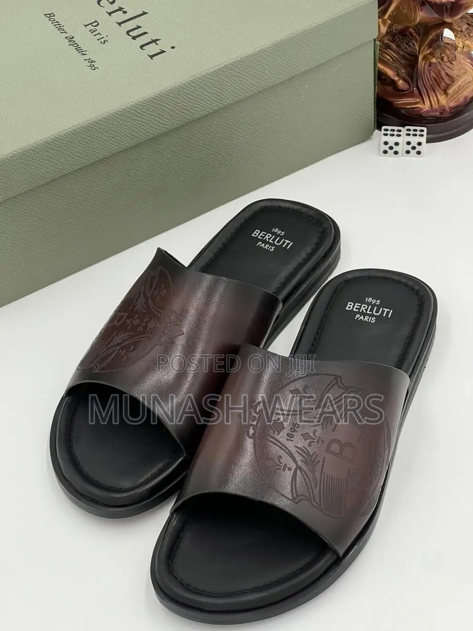 Italian Berluti Leather Slipers