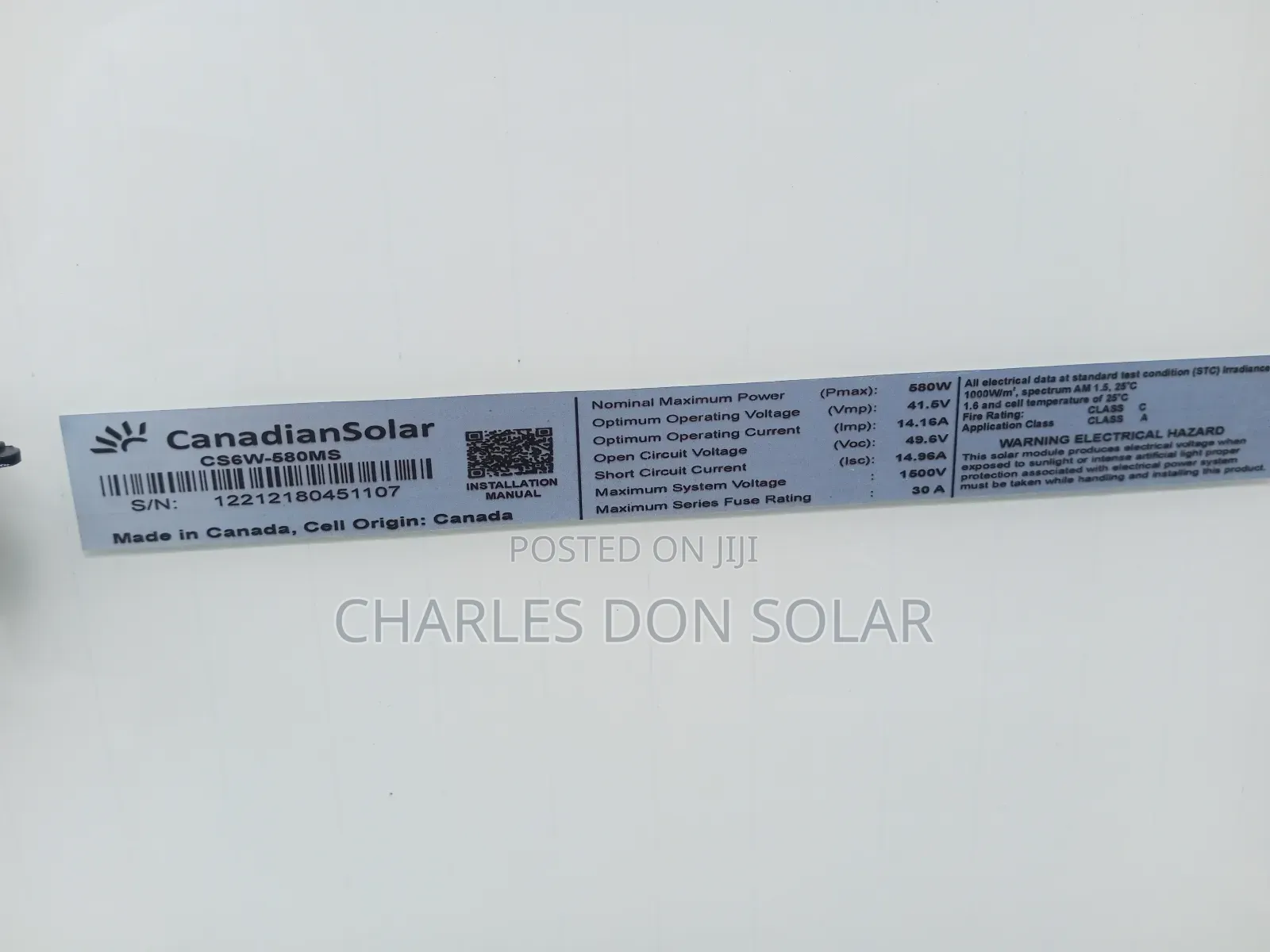 Canadian Solar Panels 580w