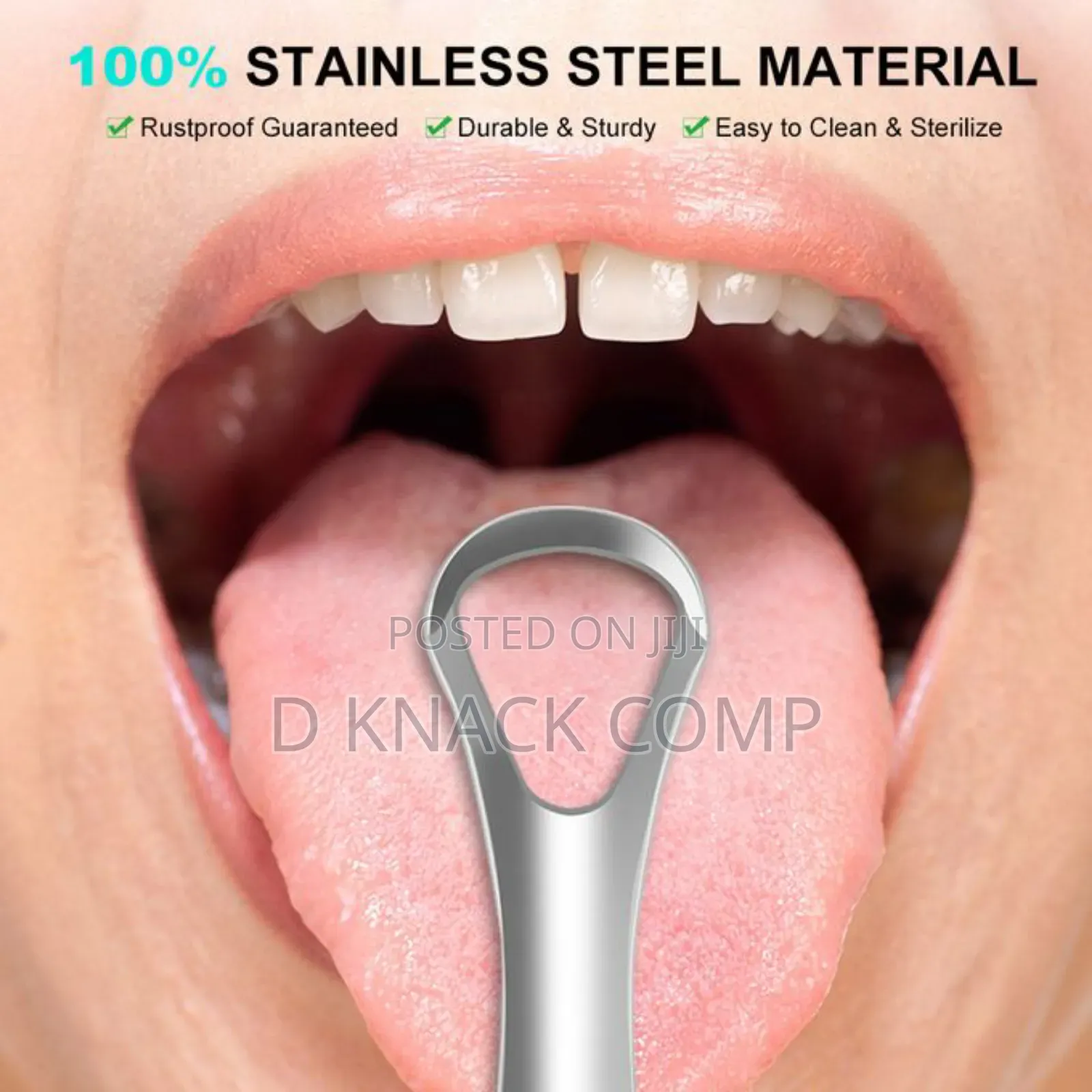 3 Set Tongue Scraper Stainless Steel Oral Cleaner
