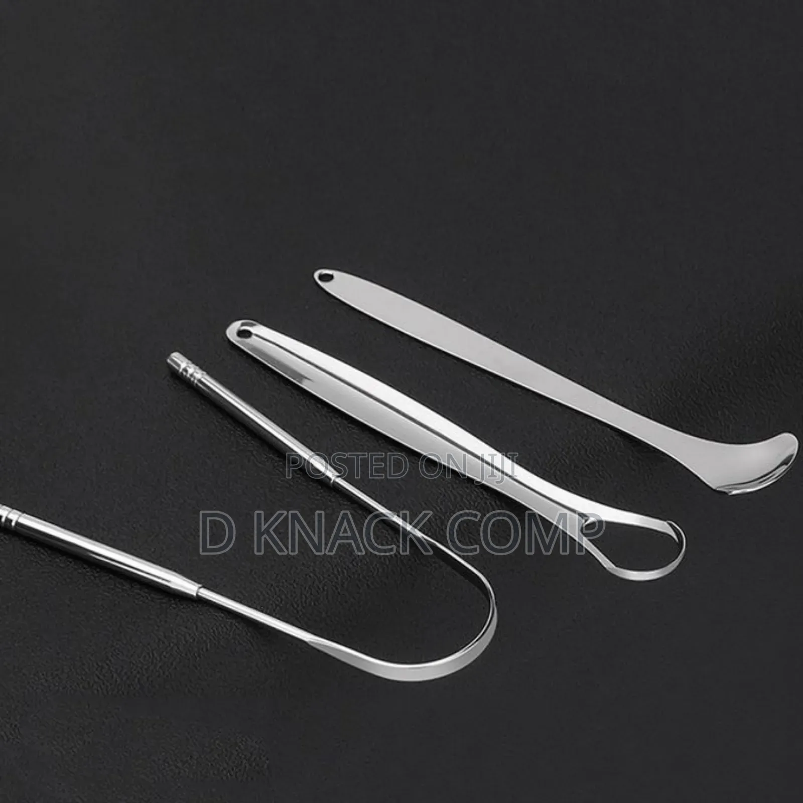 3 Set Tongue Scraper Stainless Steel Oral Cleaner