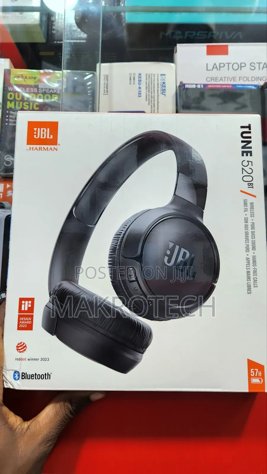 JBL Tune 520BT - Wireless on-Ear Headphones, Up to 57H