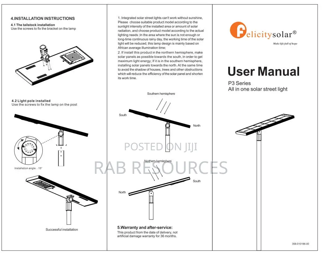 P3 80w Solar Street Light