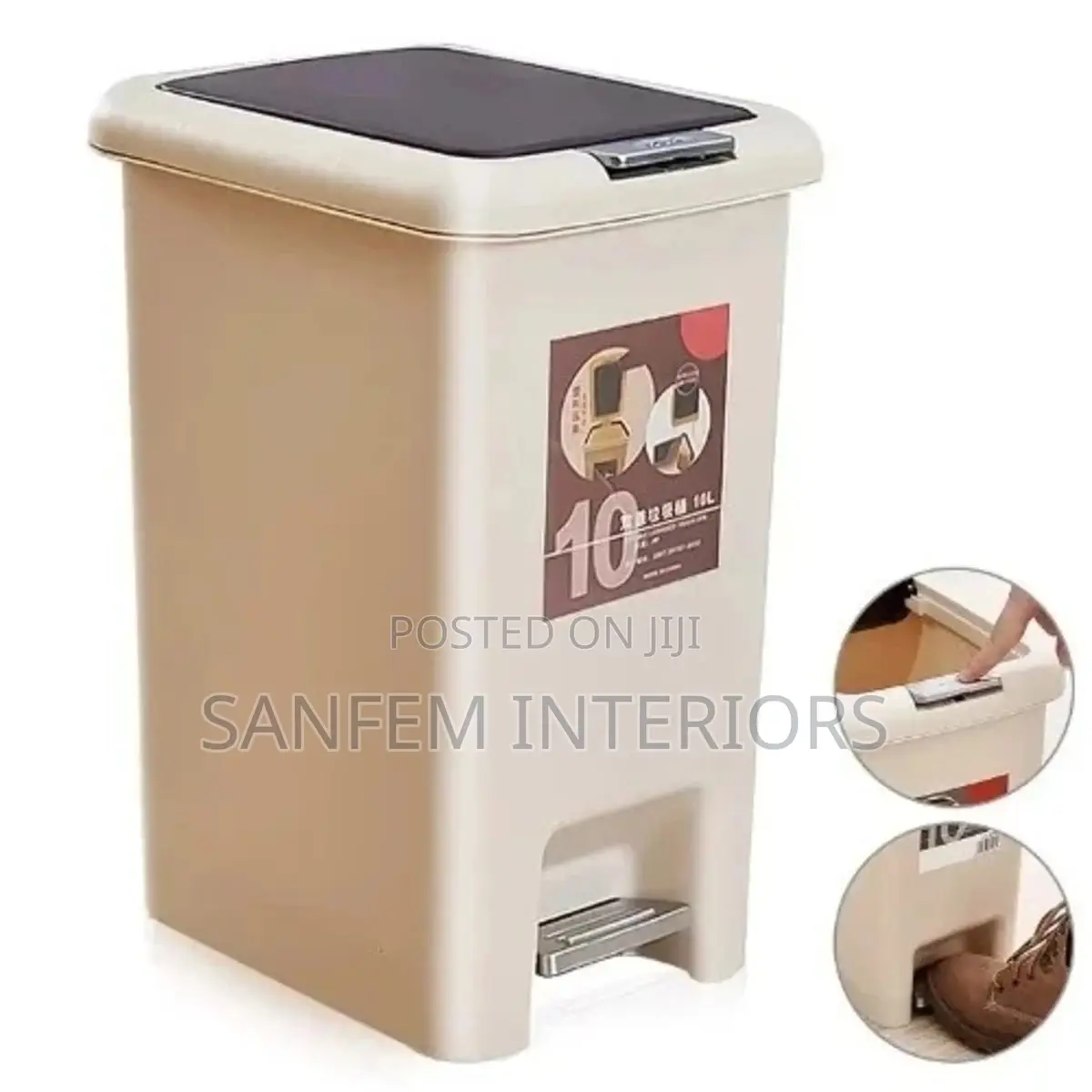 A S Plastic Foot Pedal Waste Bin