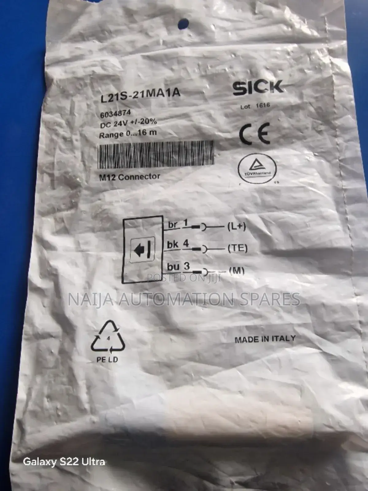 6034874 | SICK L21s-21ma1a Single-Beam Photoelectric Sensor