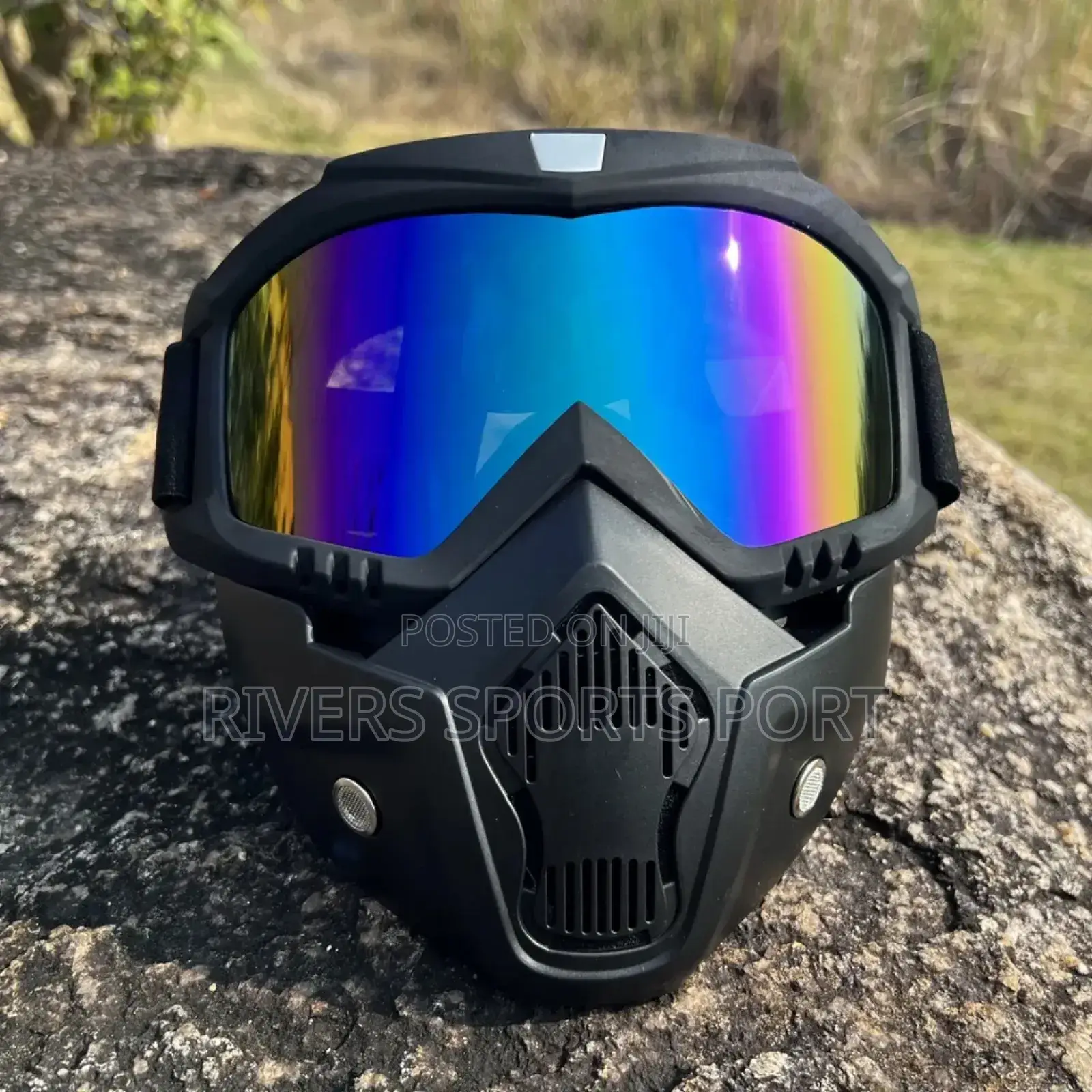 1pc Sports Goggles Face Mask Detachable Adjustable Glasses