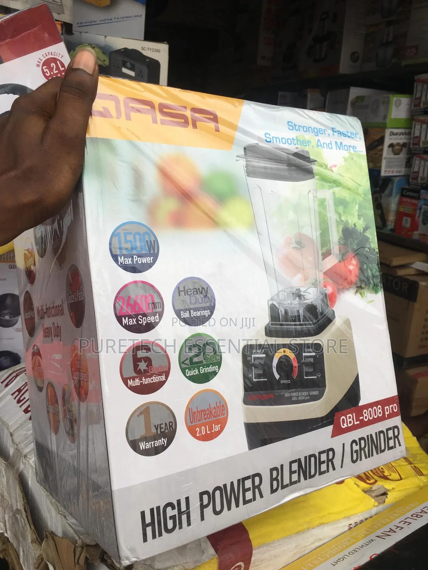 Qasa Heavy Duty Blender and Grinder 1500watt