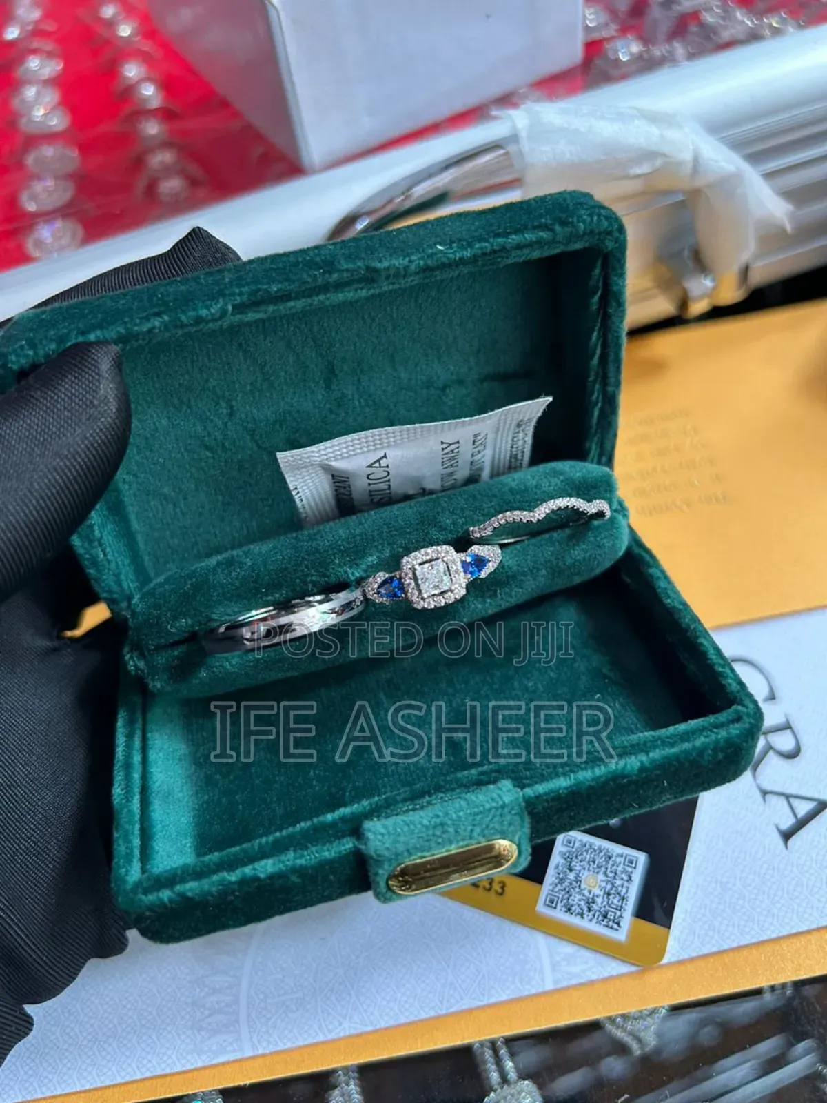 925 Couples Set of Wedding Ring 0017 - Silver