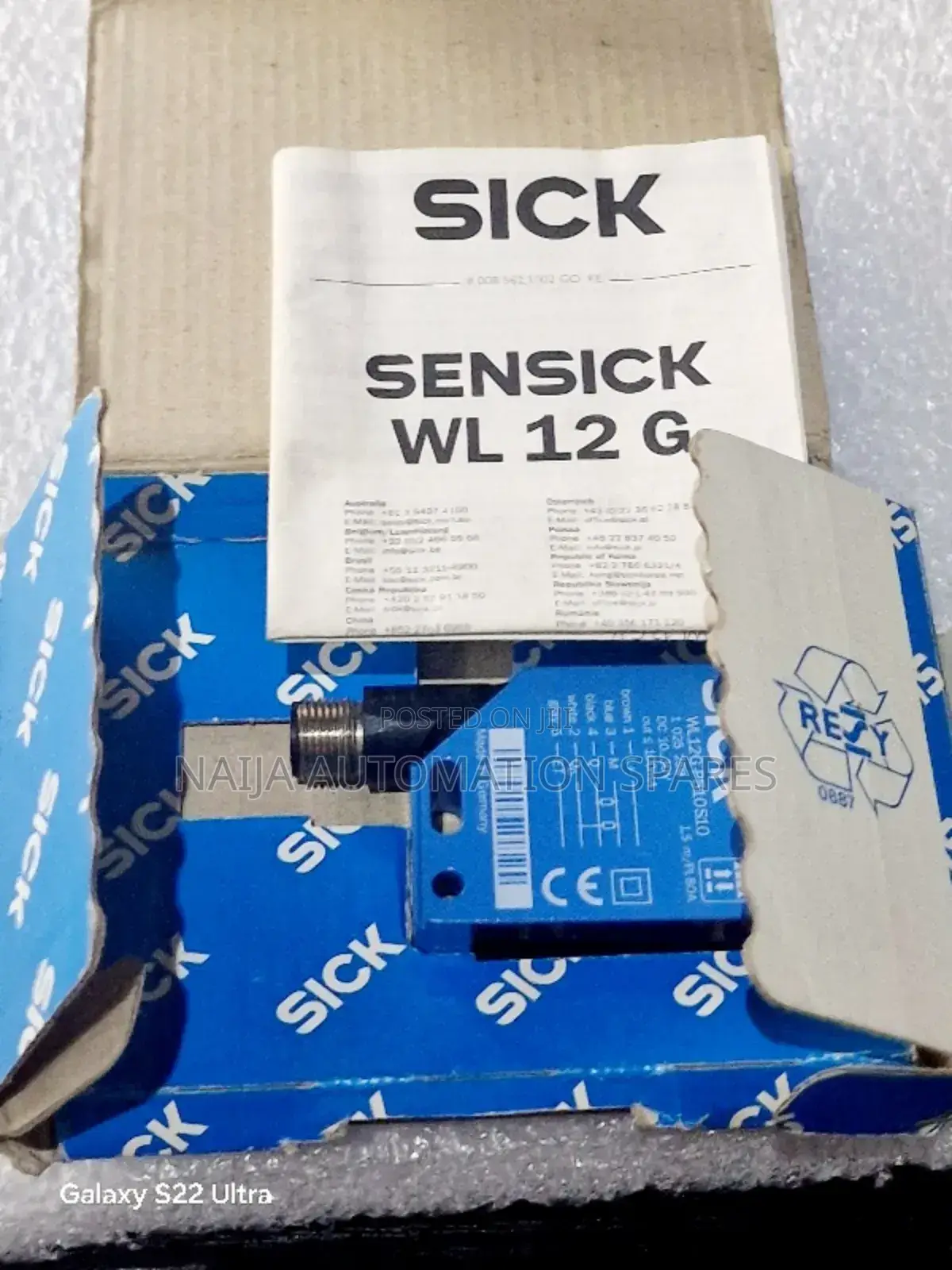 SICK Retro-Reflective Sensor WL12G-P510S10 | 1025259