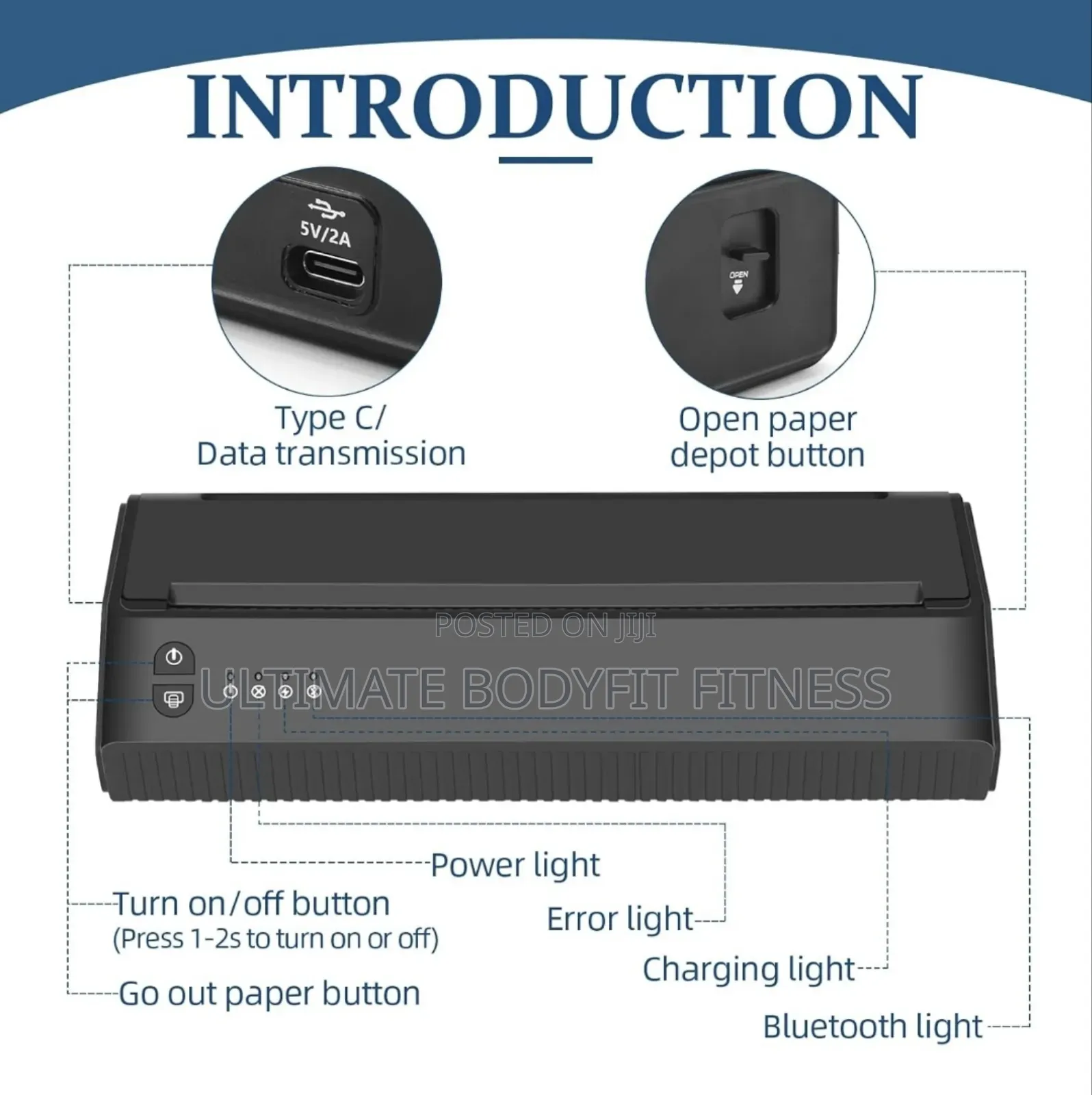 Brand New MHT-P8008 Black Tattoo Portable Printer