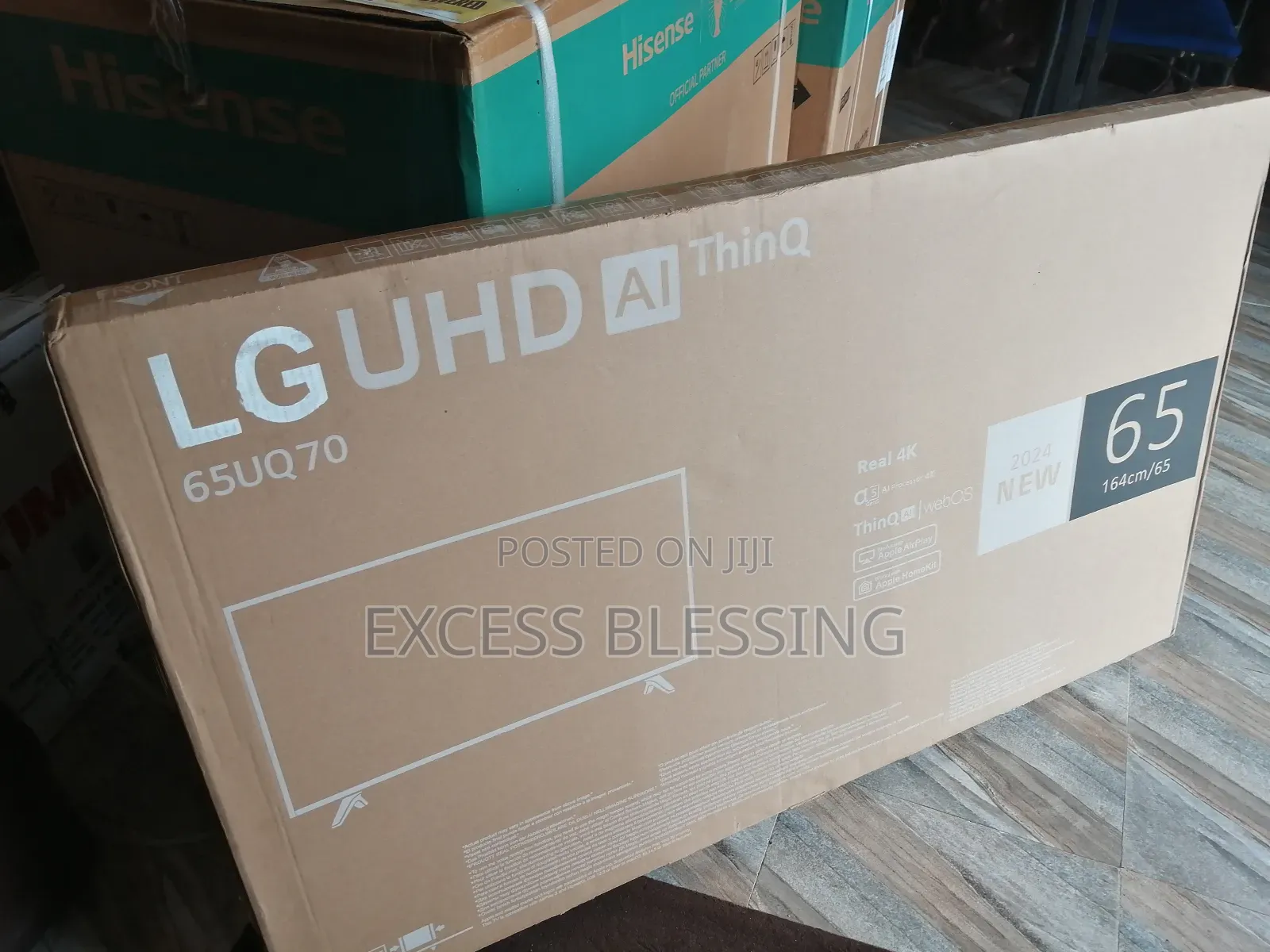 New in LG 65" Frameless Smart TV+Wi-fi and Netflix -65uq70
