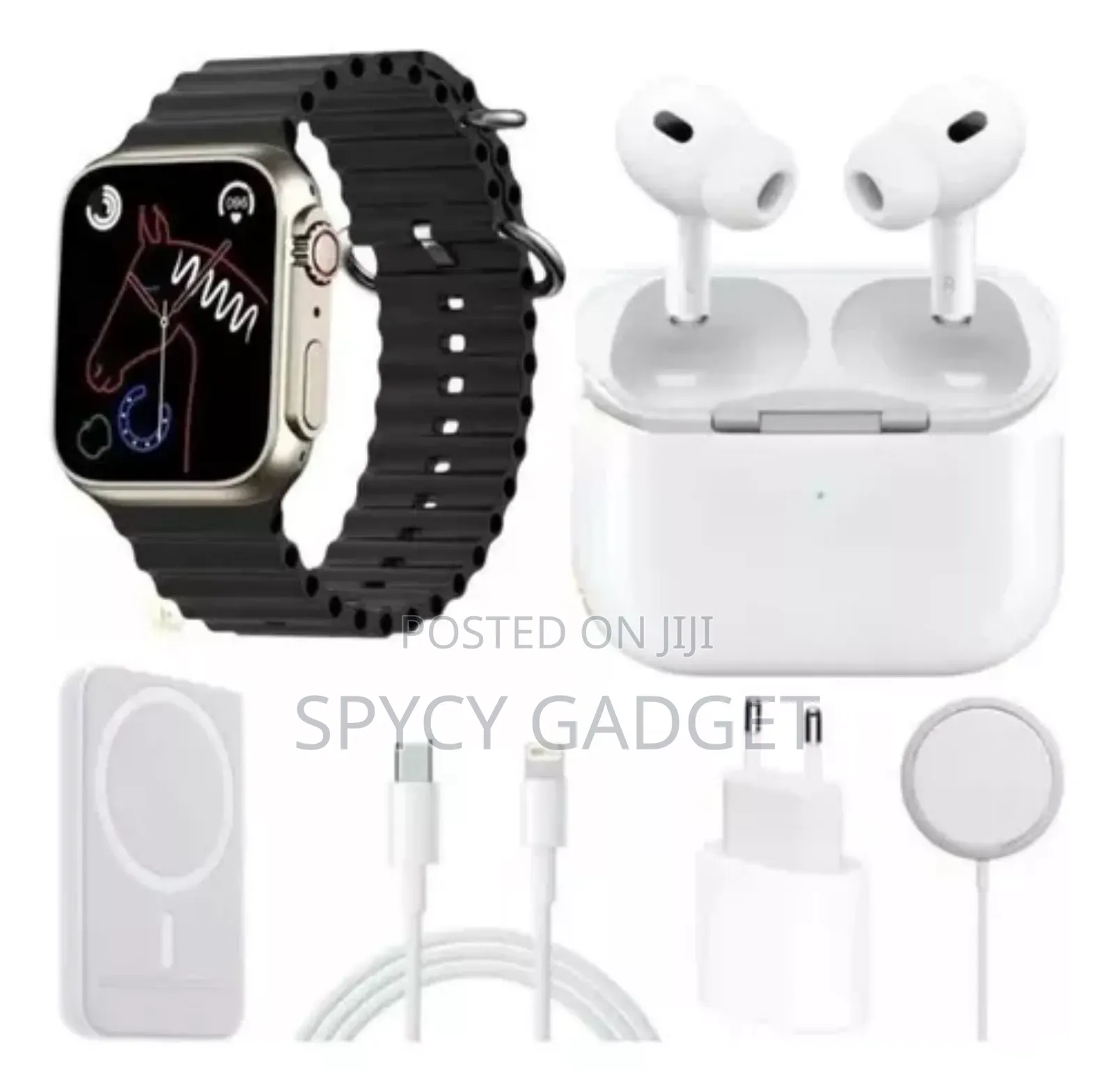 X8 Smart Watch With Earbud Wireless Charger