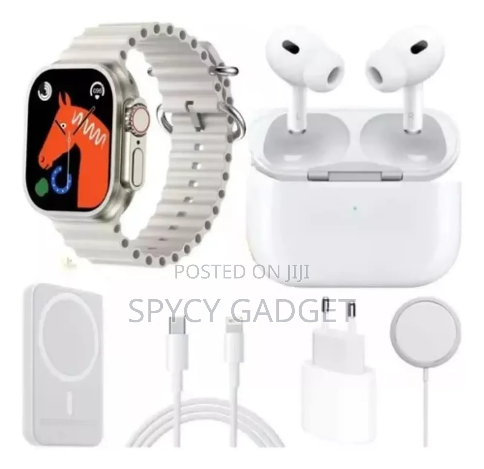 X8 Smart Watch With Earbud Wireless Charger