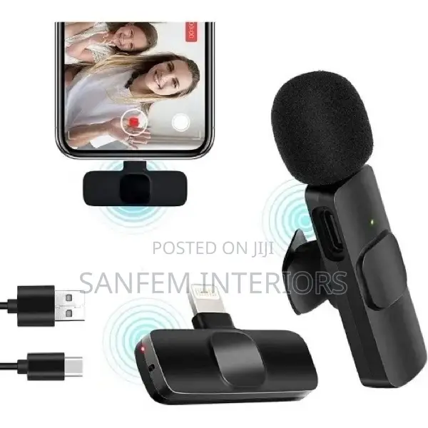 HD Wireless Microphone for iPhone, Android and Type C