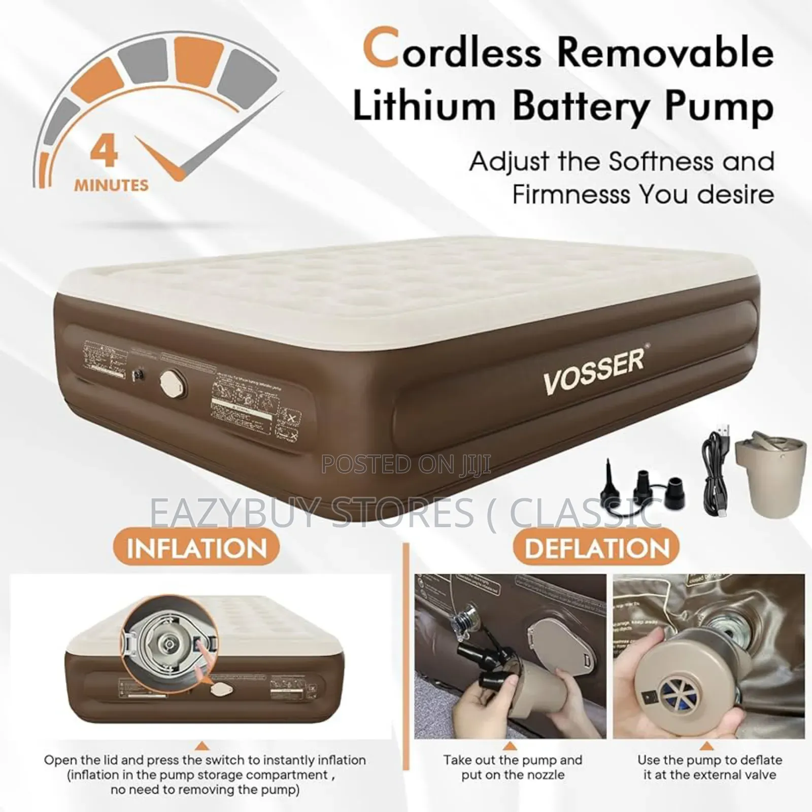 One Click Automatic Inflatable Air Bed