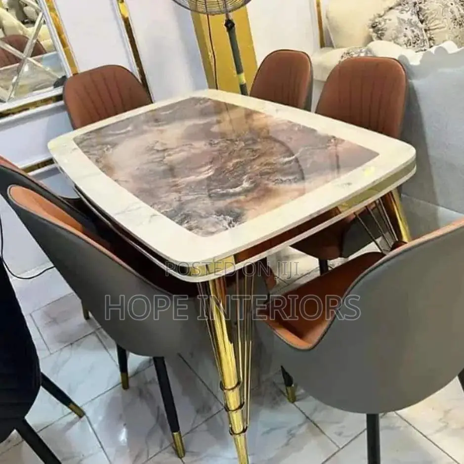 Pin Leg Dinning by Six Seaters