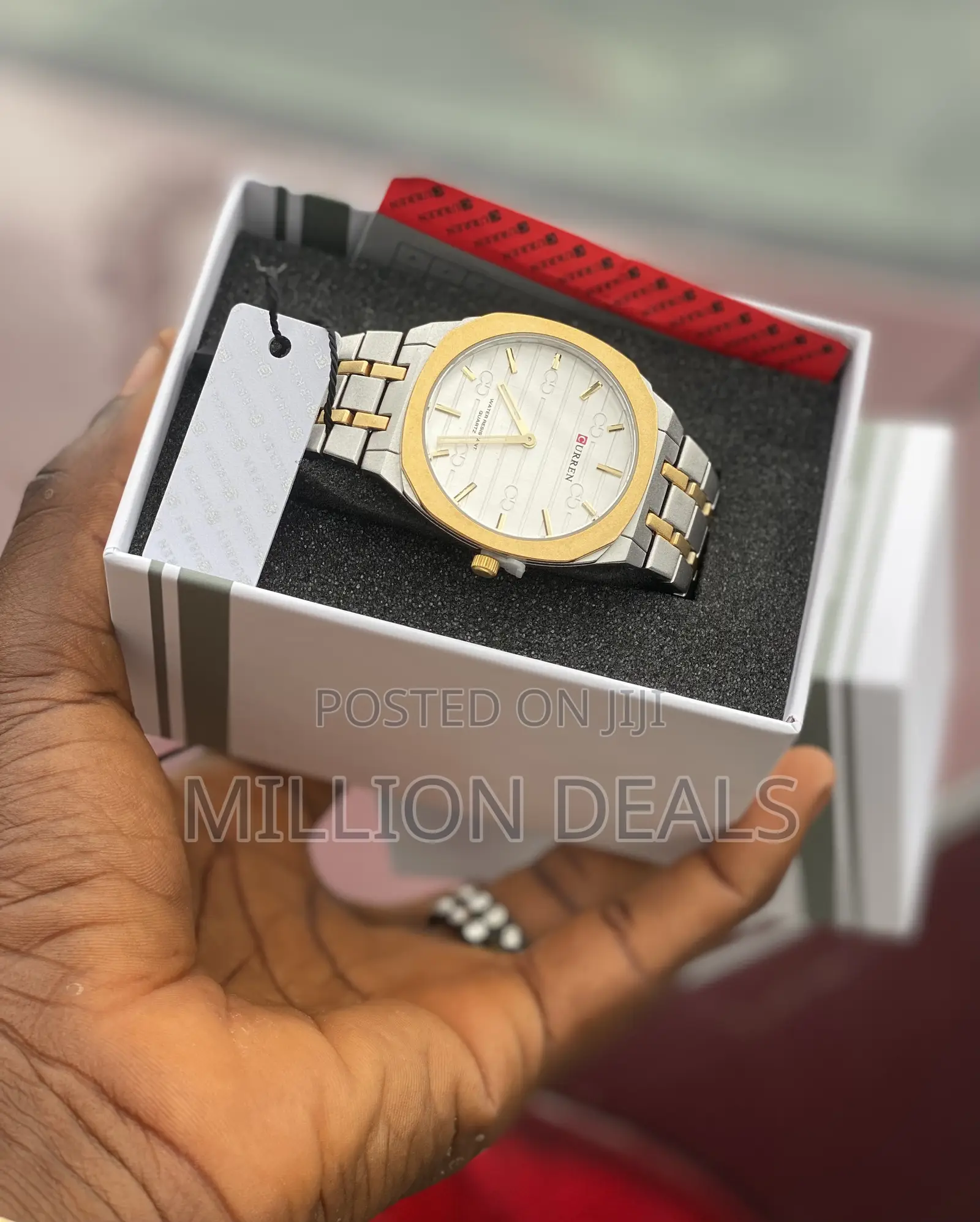 Polished Steel Men’S Luxe Wrist Watch