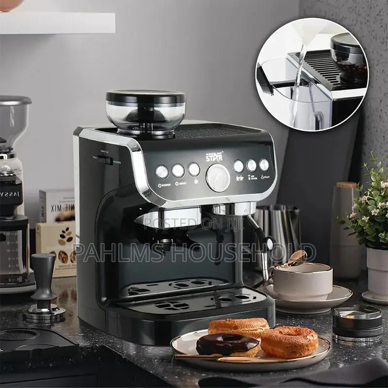 Commercial Espresso Coffee Machine With Integrated Grinder