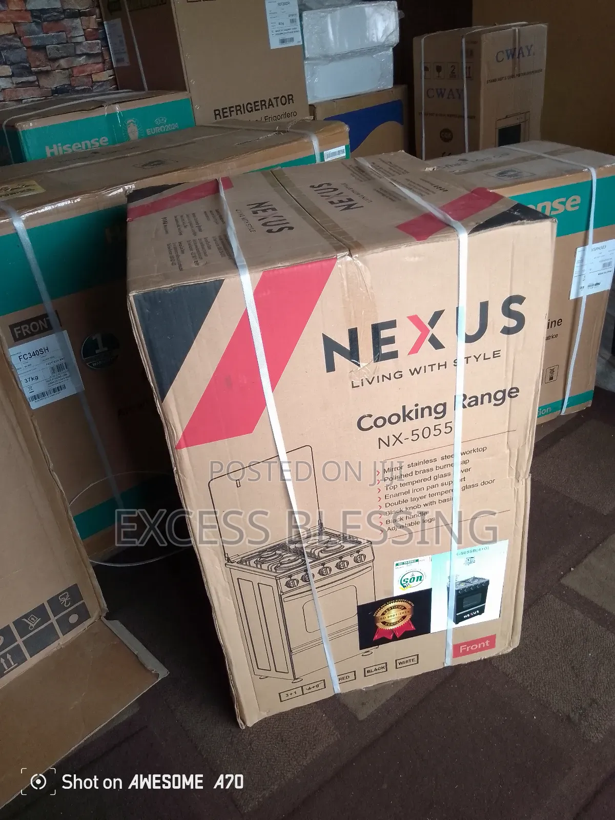 Quality Nexus 50/50 4 Burners Gas Cooker Nx-5055