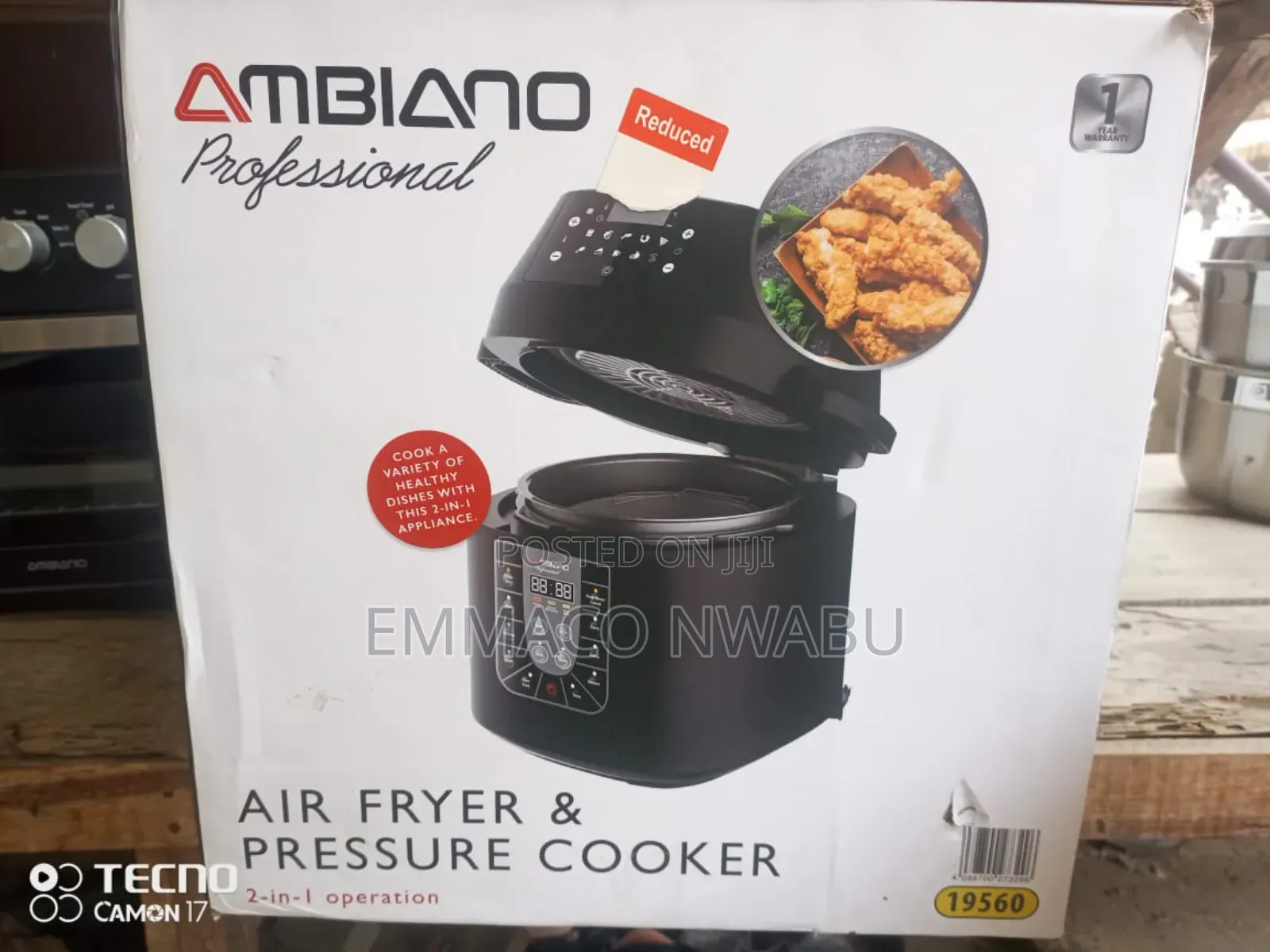 Ambiano Professional 2 in 1 Airfryer Pressure Cooker