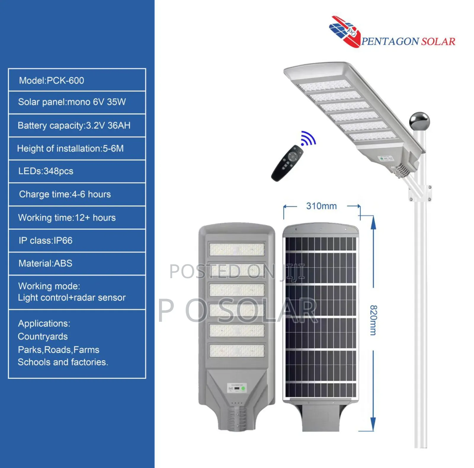 6line Pre Industrial All In One Solar Light