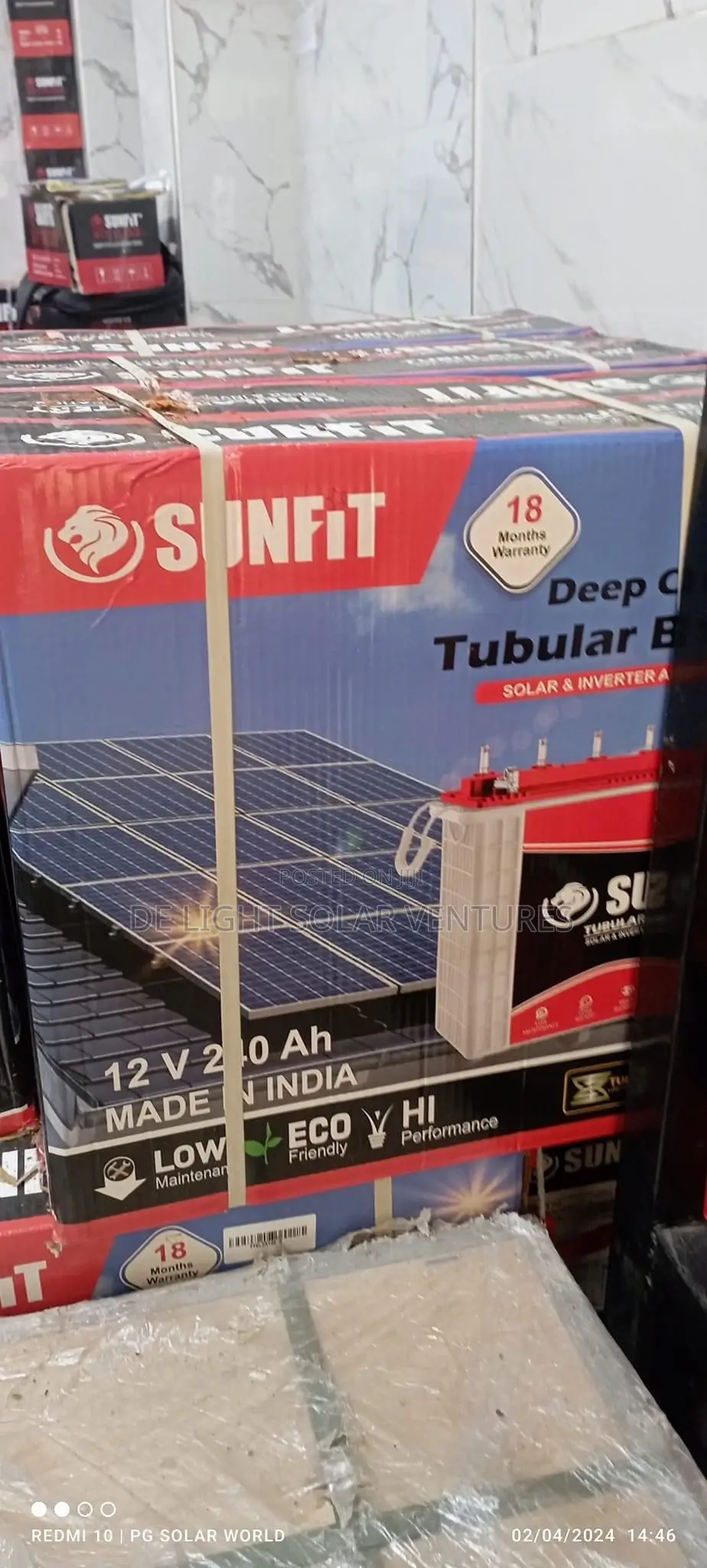 220ah 12v Sunfit Tubular Battery