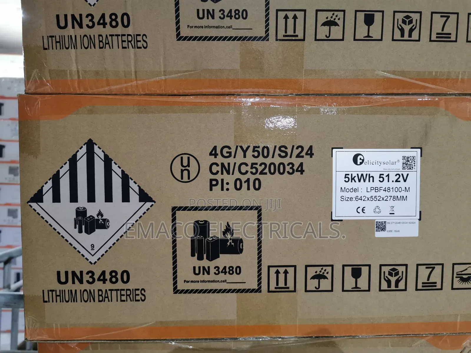 5kwh 51.2v / 48v Felicity Lifepo4 100A Lithium Battery