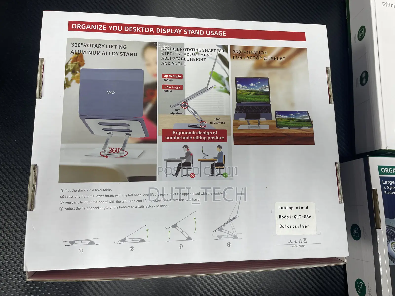 QLT Choice QLT-0086 Laptop Stand With 360 Rotating Base V3.1
