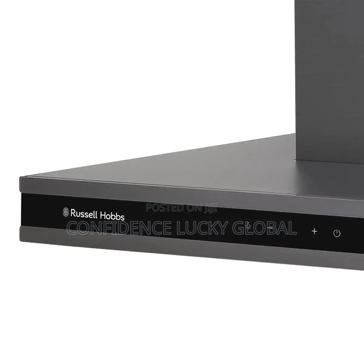 Russell Hobs 90cm Glass and Steel Island Cooker Hood - Black