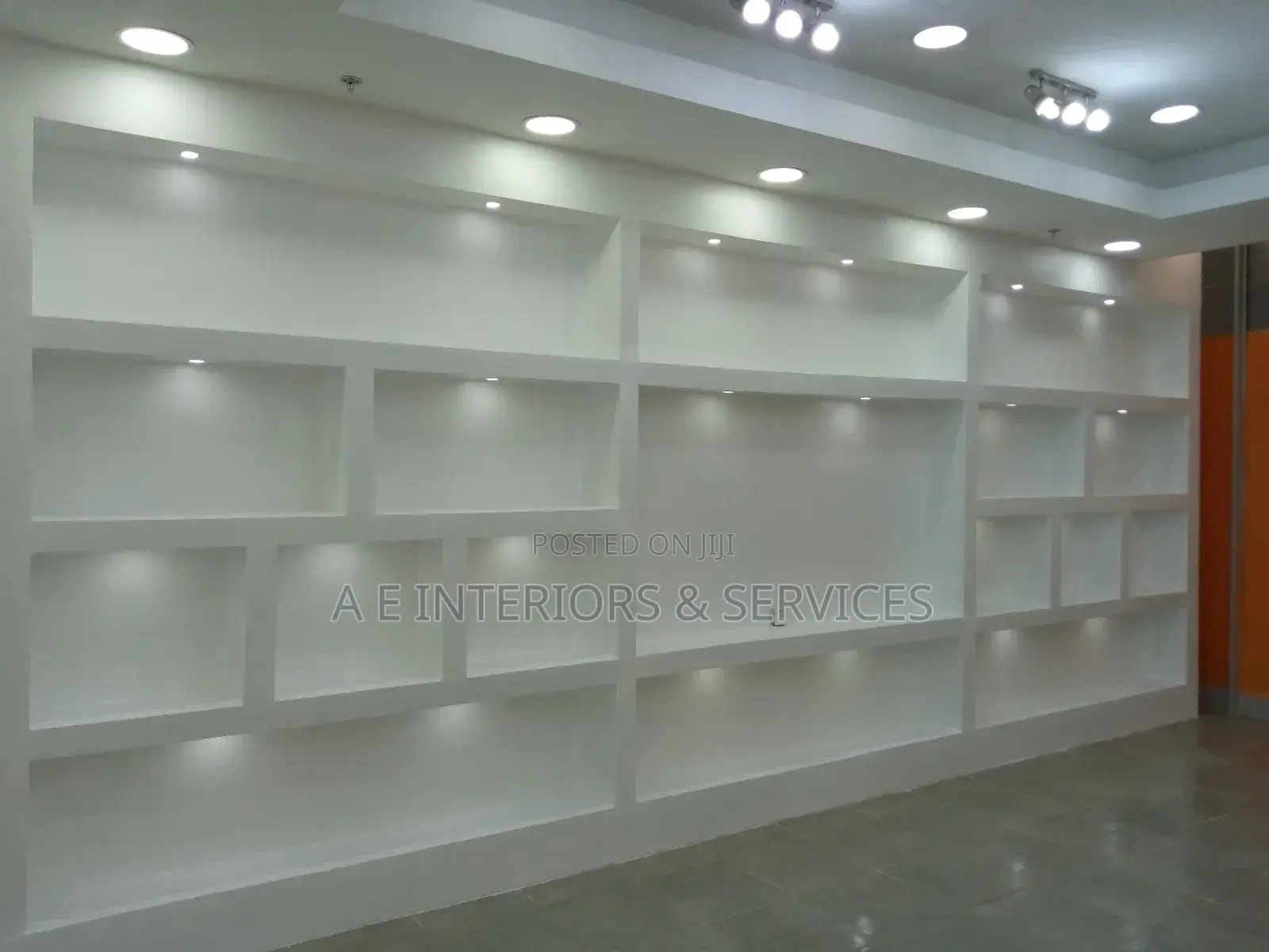 POP Ceiling, Tv Console, Skimming of Wall