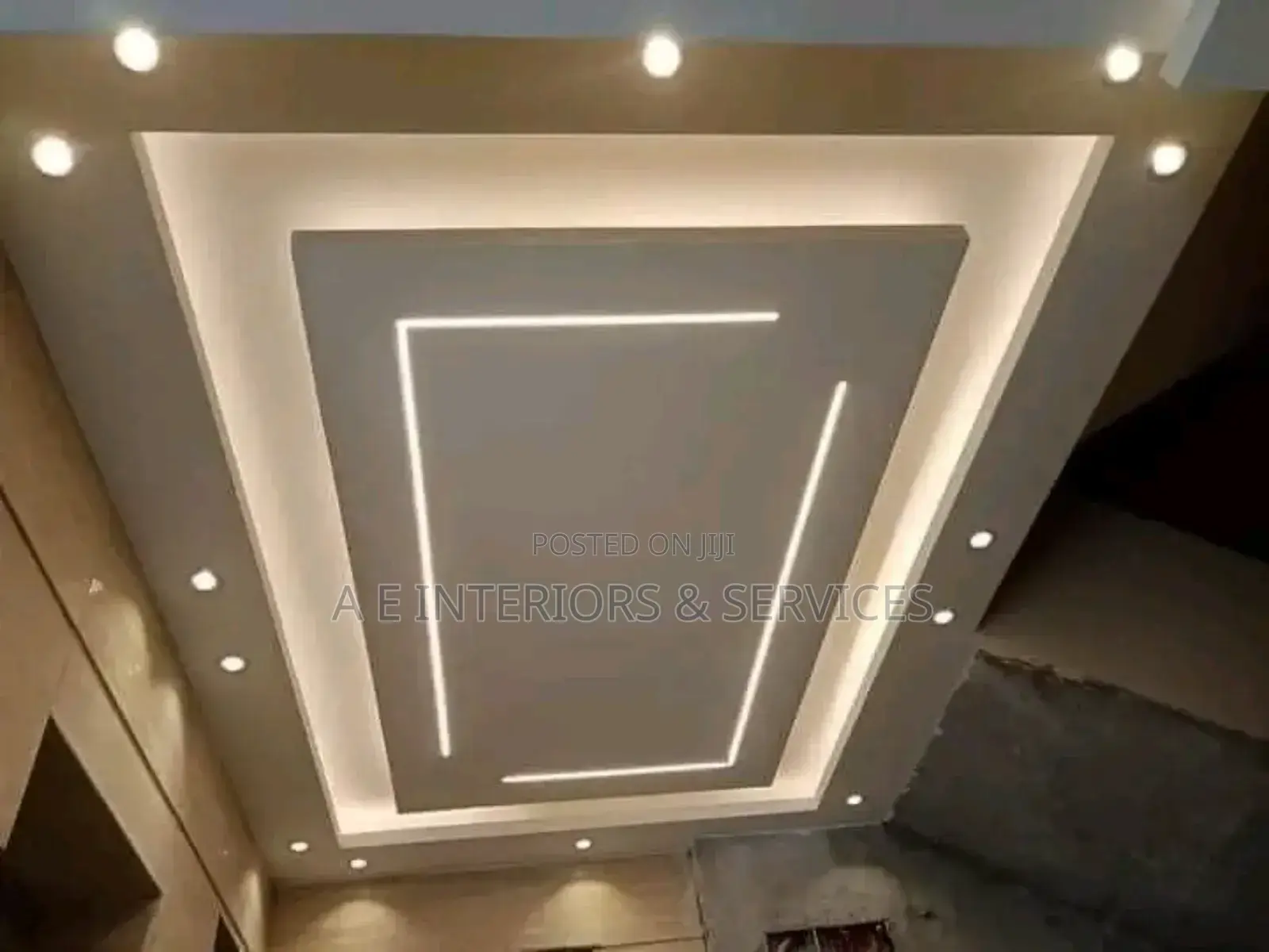 POP Ceiling, Tv Console, Skimming of Wall