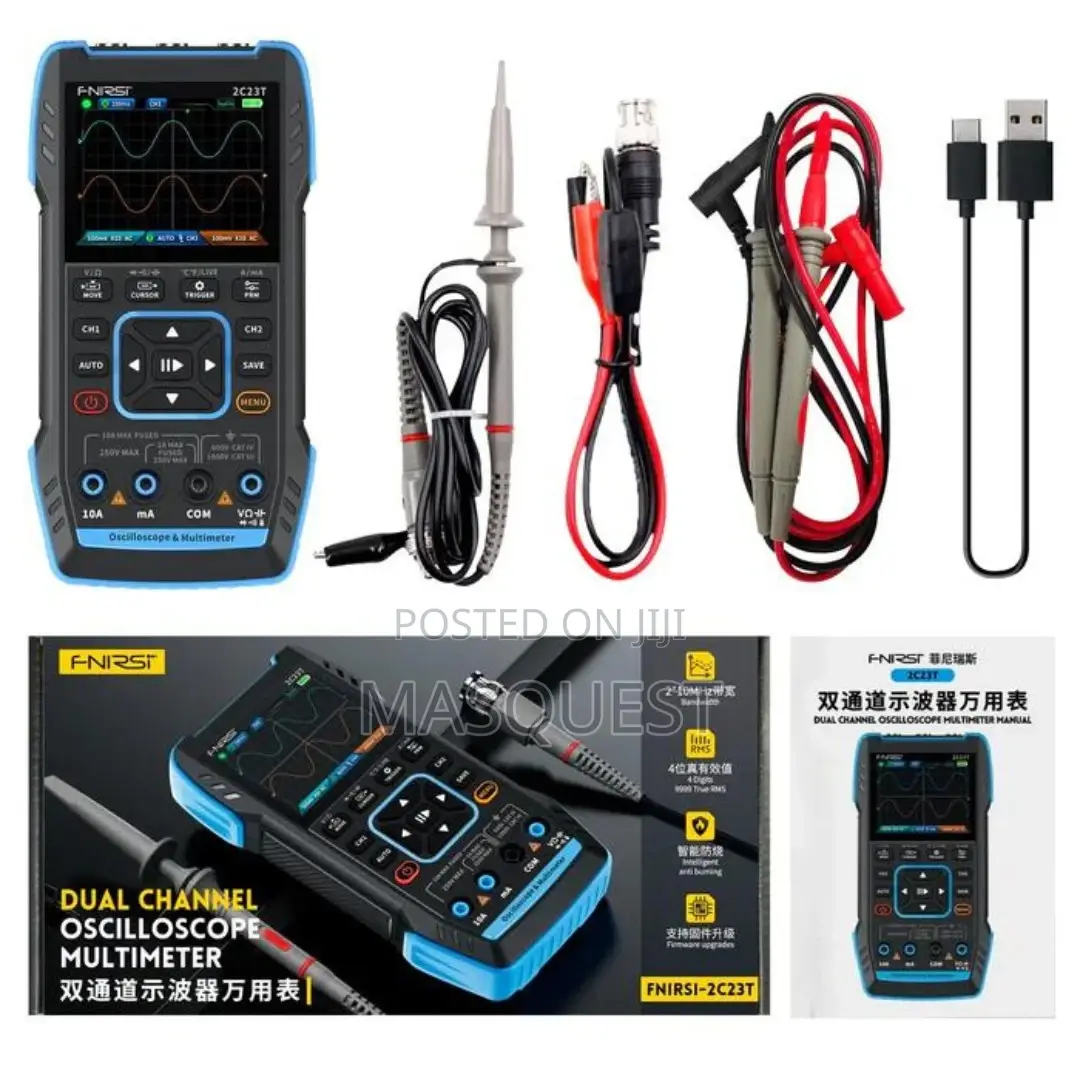 FNIRSI 2C23T 3-in-1 Oscilloscope + Digital Multi Meter + DDS