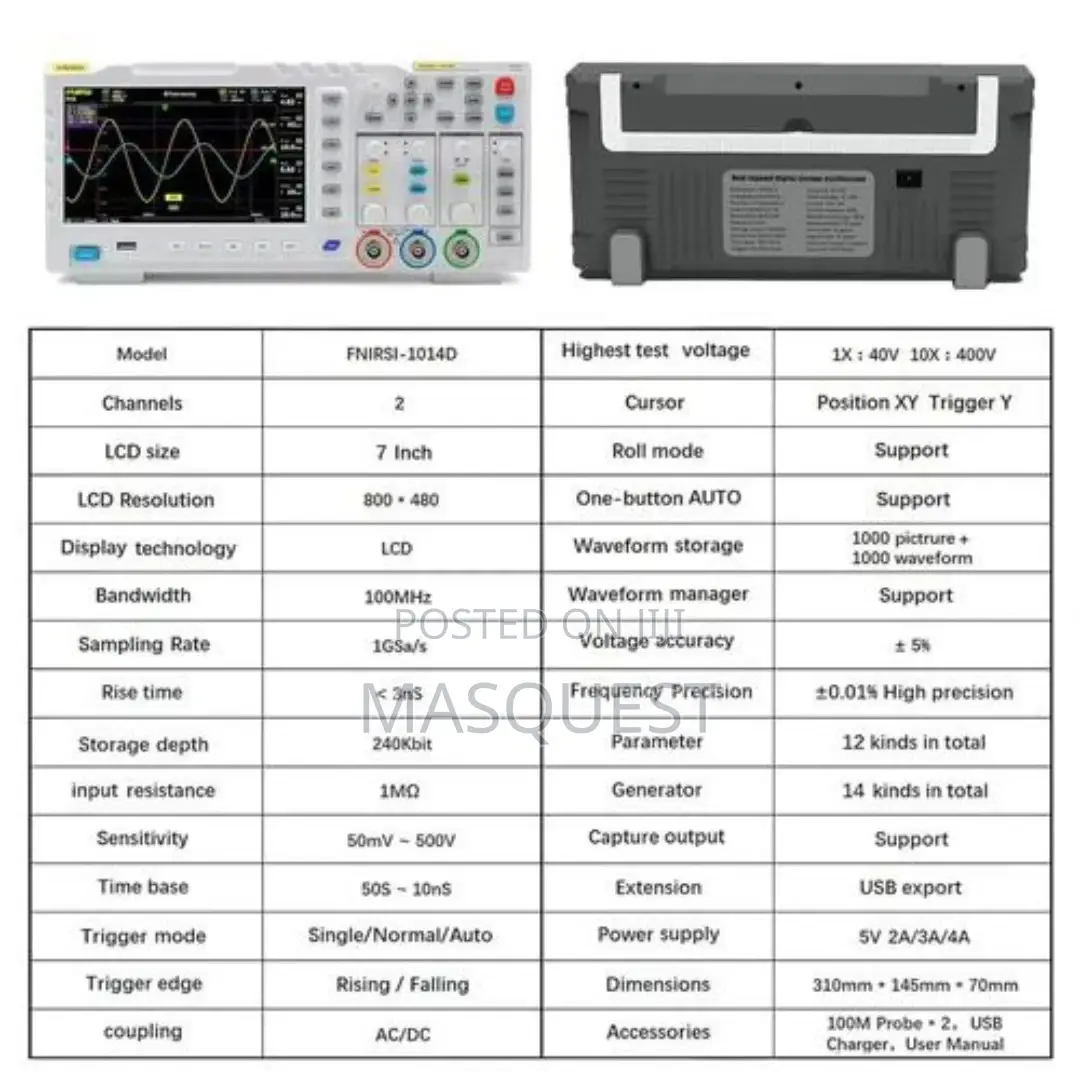 FNIRSI 1014D Dual Channel Digital Storage Oscilloscope