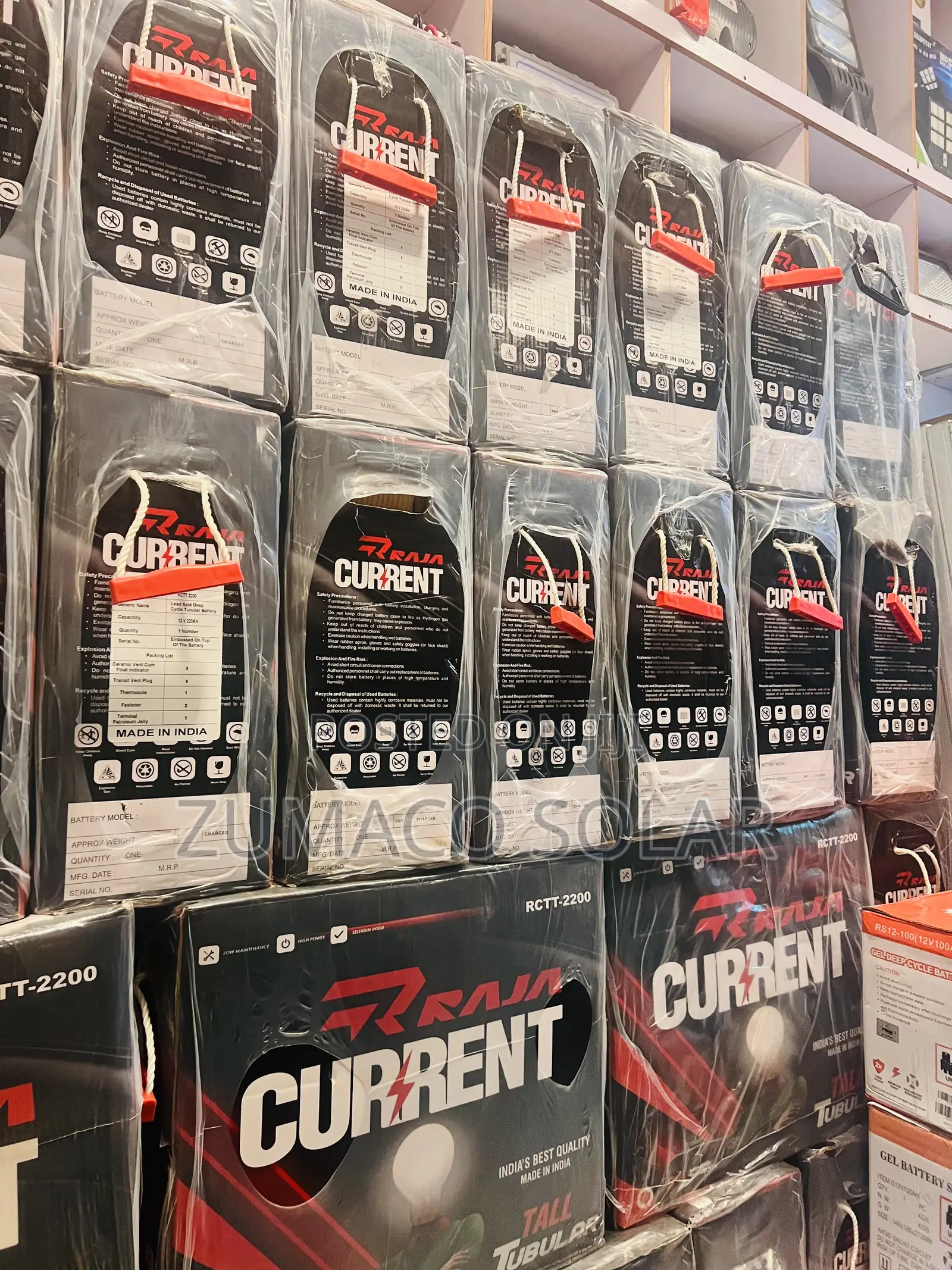 Current 220ah Tubular Battery 12v