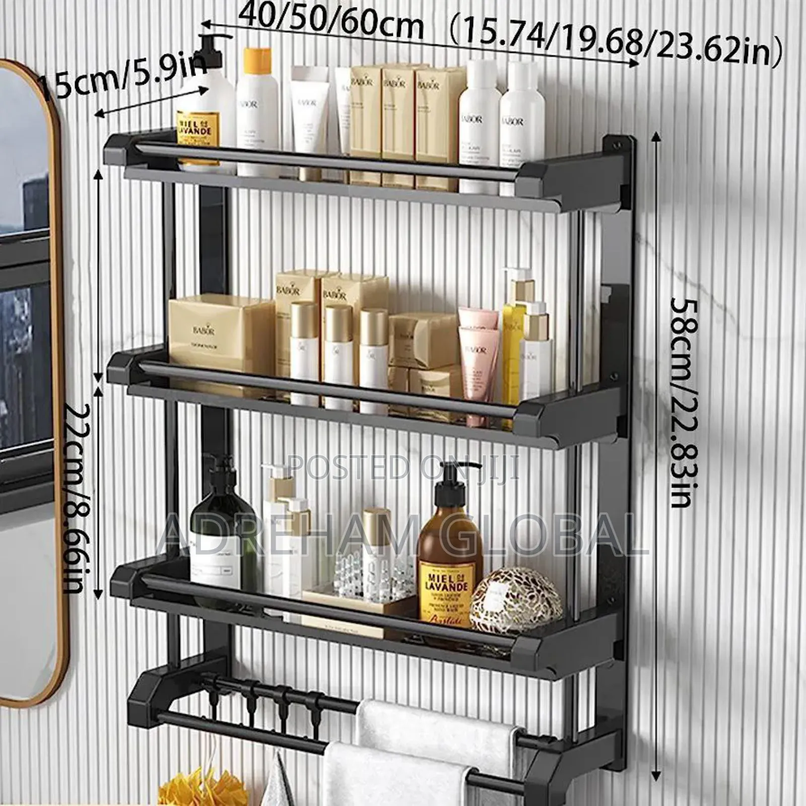 3 Tiers Bathroom/Bedroom/Kitchen Wall Rack