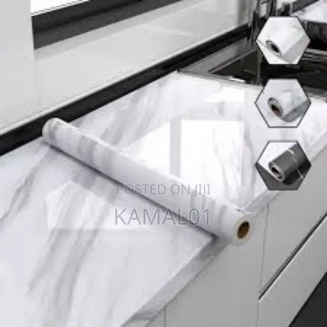 Marble Wallpaper Glossy Finished Material-- PVC