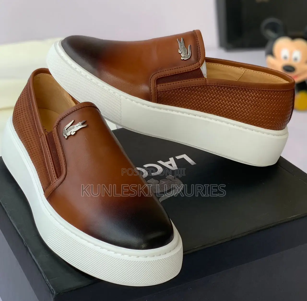 Original Lacoste Leather Casual Sneakers Shoe in Two Colors