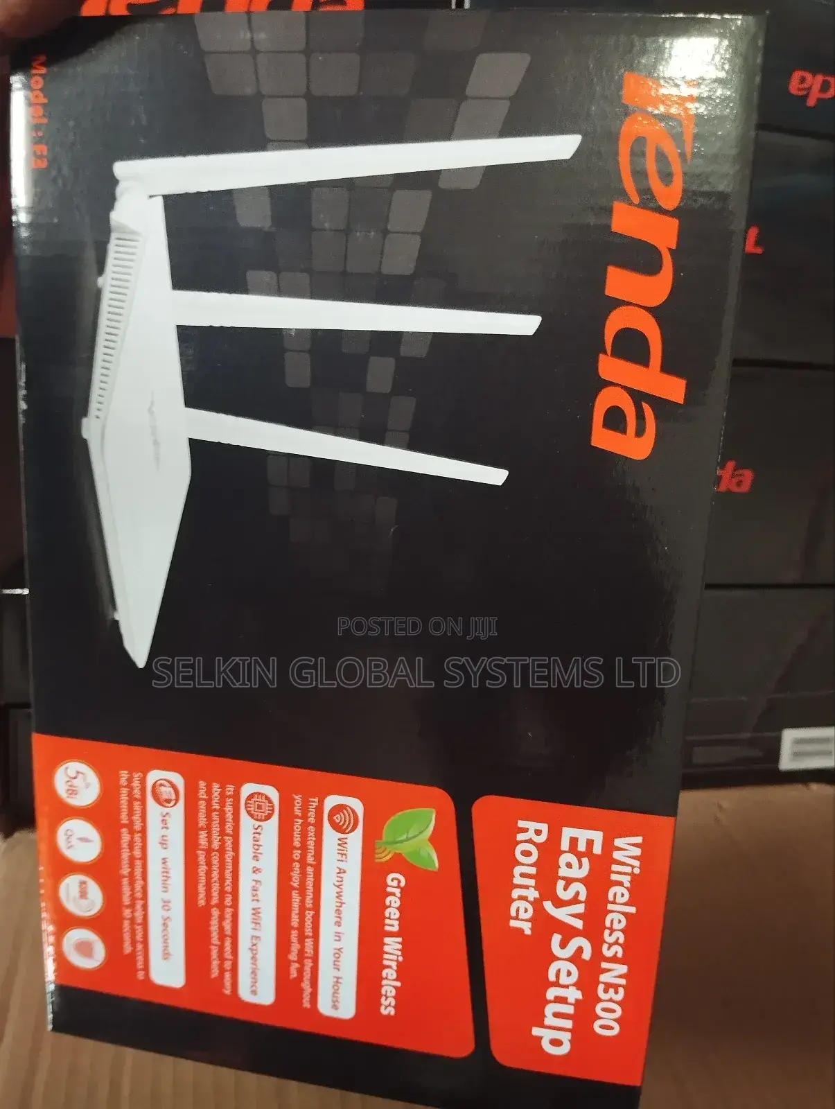 Tenda N300 3 Pole Wireless Router F3