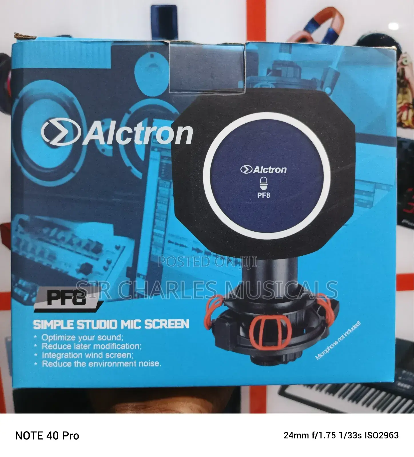 Alctron Pf8 Noise Reduction Mic Vocal Booth With Pop Filter