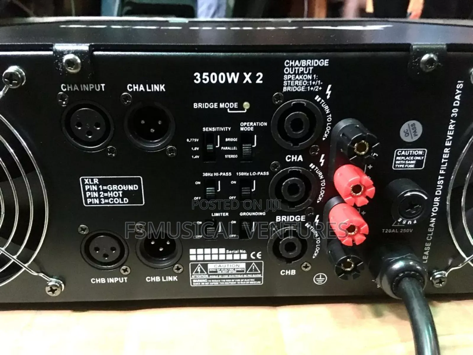 Audiocraft ET7000X Heavy Duty Powered Amplifier