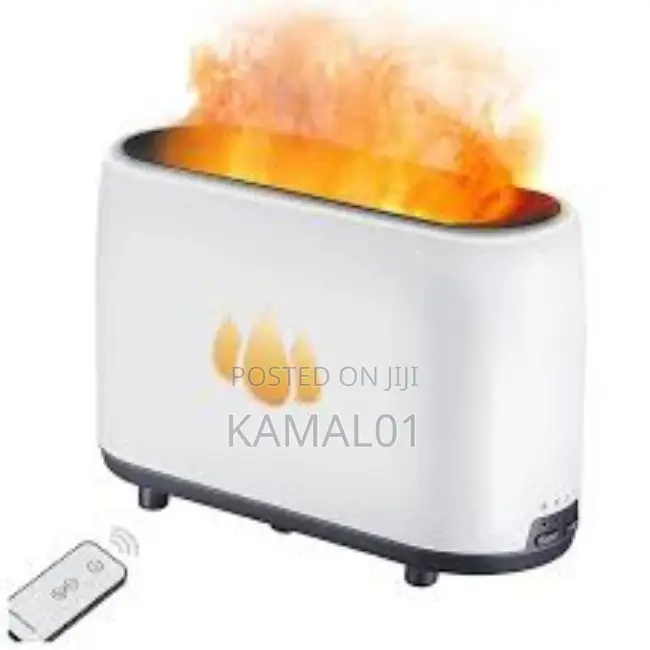 Generic Air Humidifier With Fire Flame Effect Home Fragr