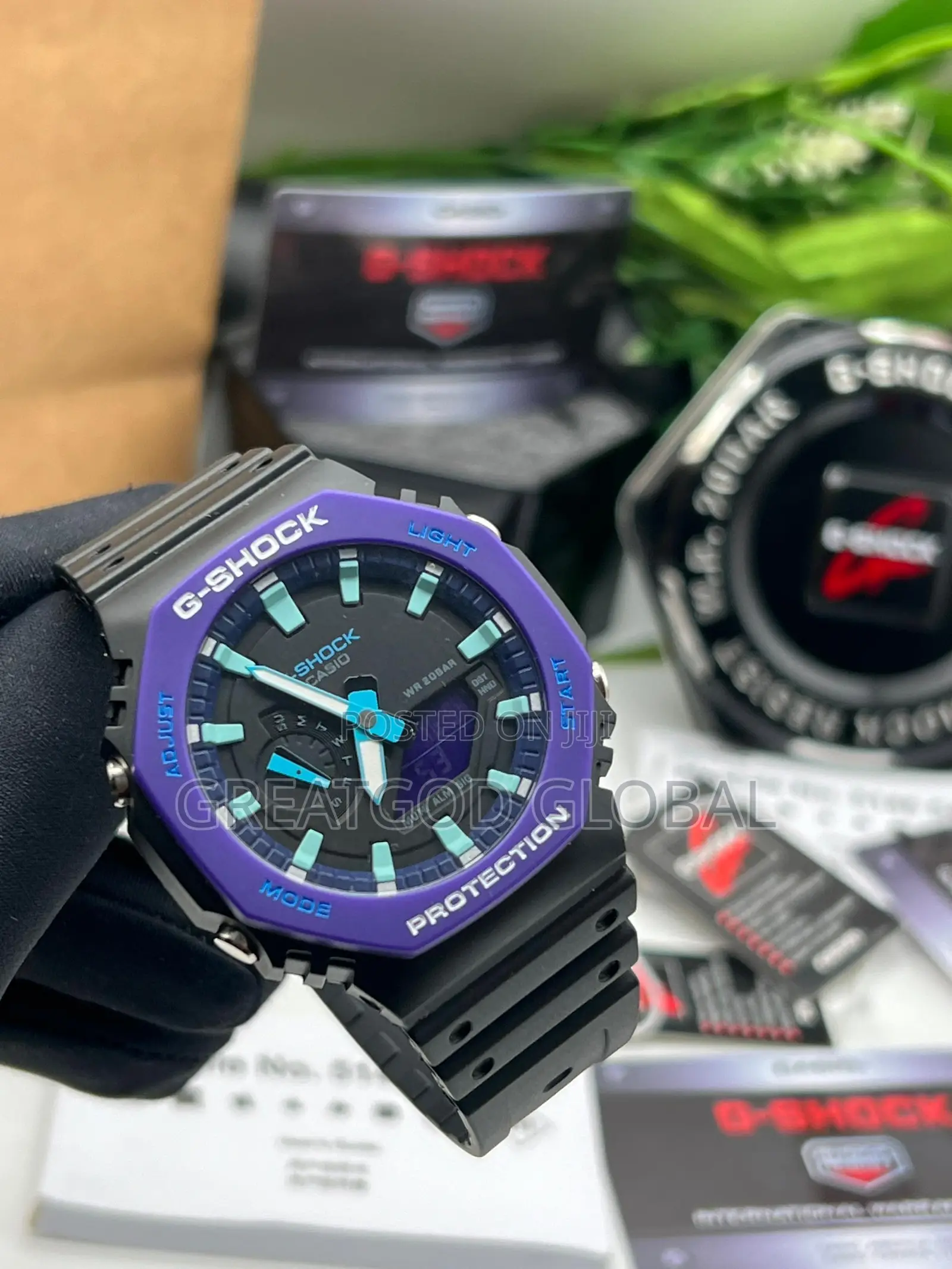 G-Shock Rubber Strap Wrist Watches Double Time