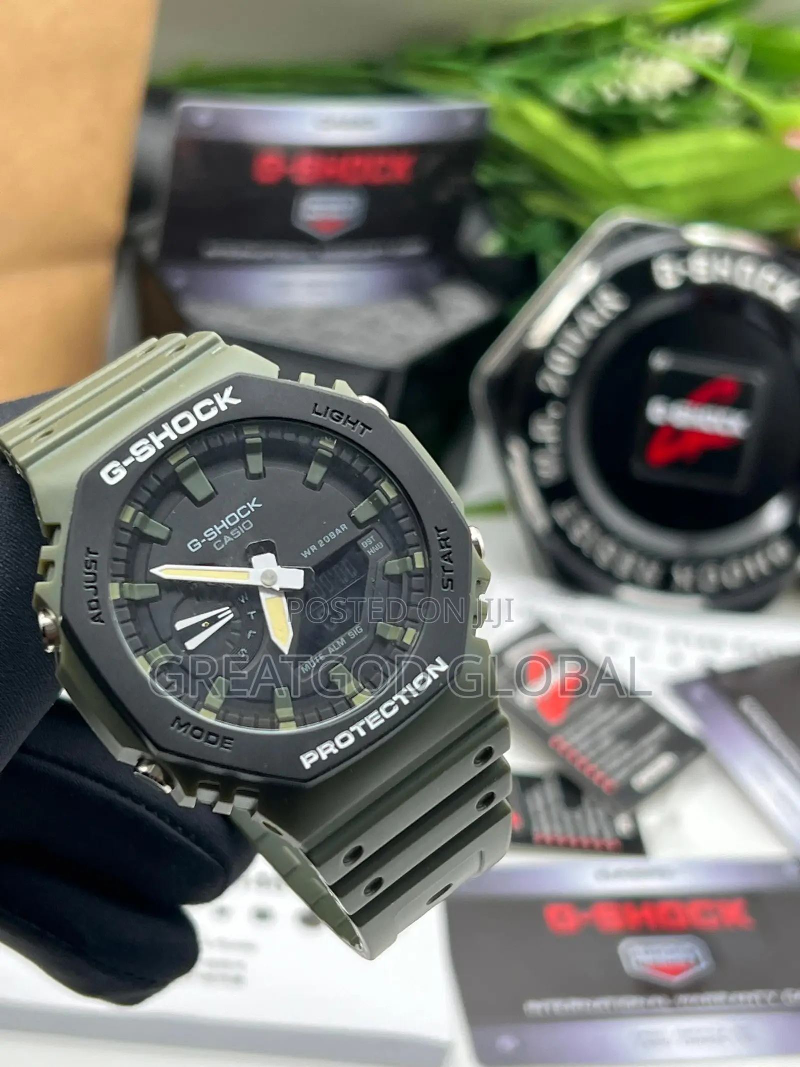 G-Shock Rubber Strap Wrist Watches Double Time