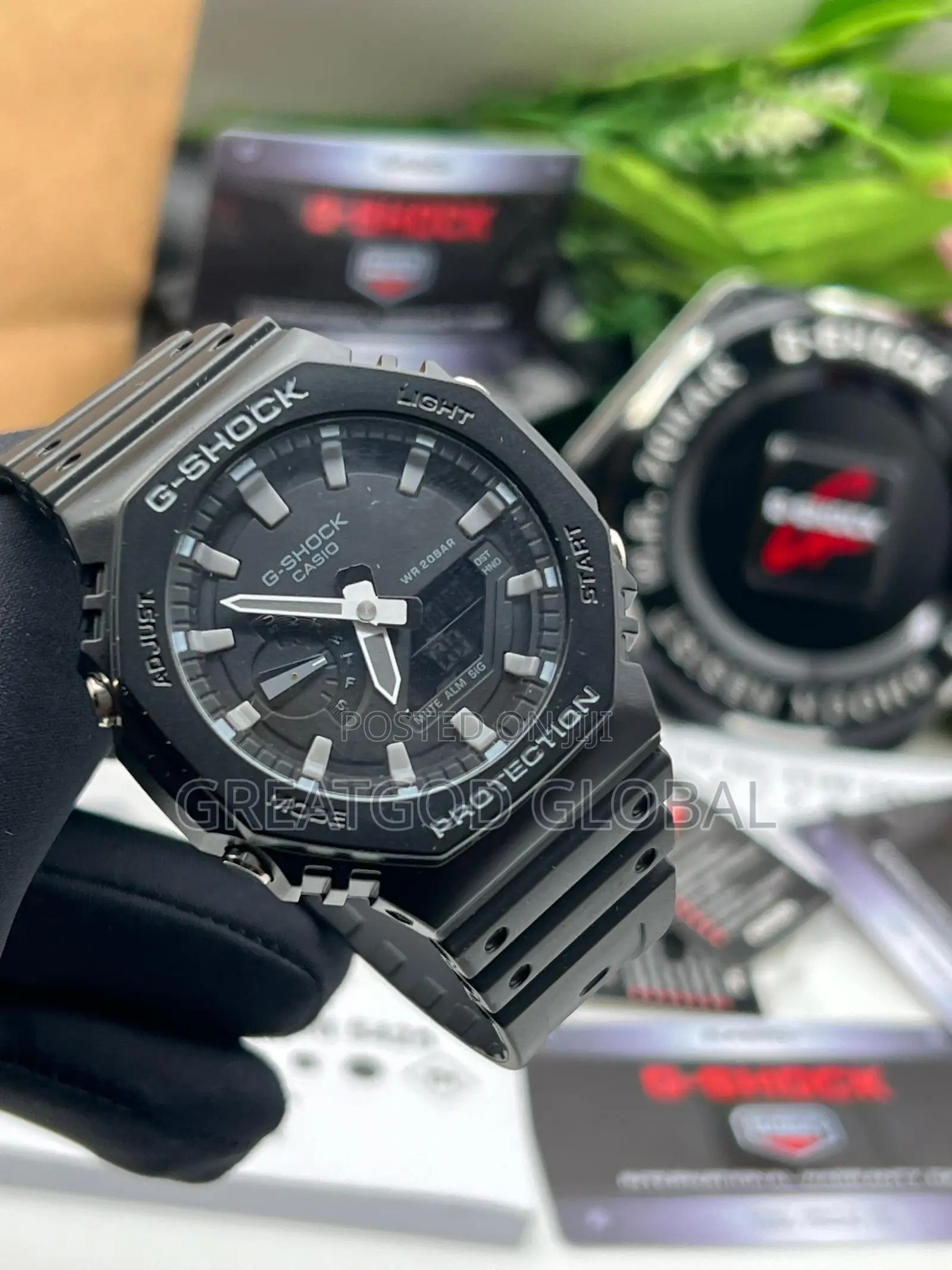 G-Shock Rubber Strap Wrist Watches Double Time